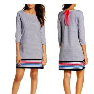 Lilly Pulitzer Noelle Dress Navy Bayside Stripe Size Medium